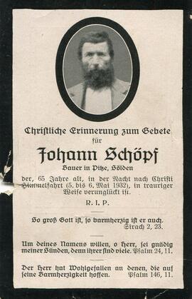 Schöpf Johann, +1932