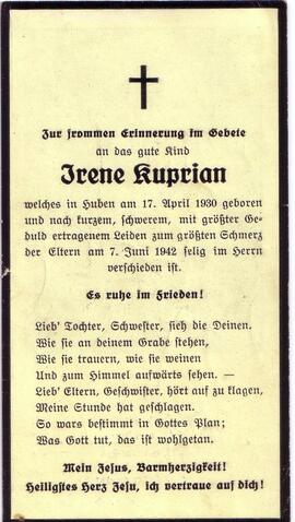 Kuprian Irene, +1942