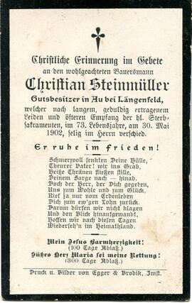 Steinmüller Christian, +1902
