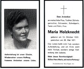 Holzknecht Maria, +1971