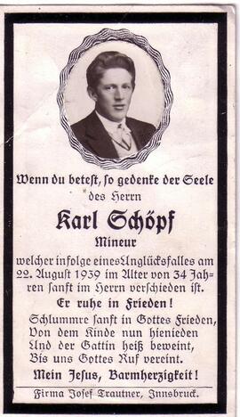 Schöpf Karl, +1939