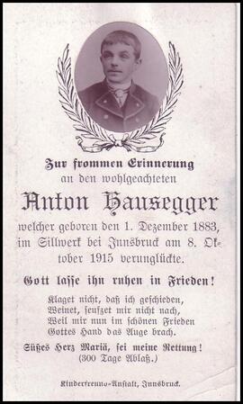 Hausegger Anton, +1915