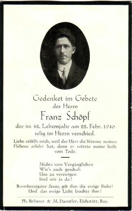 Schöpf Franz, +1940