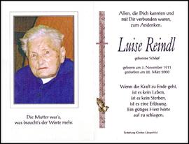Reindl Luise, geb. Schöpf, +2000
