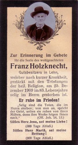 Holzknecht Franz, +1897