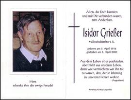 Grießer Isidor, +2000