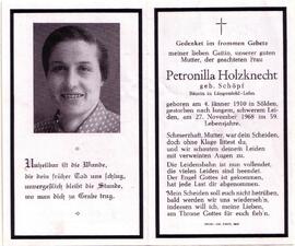 Holzknecht Petronilla, geb. Schöpf, +1968