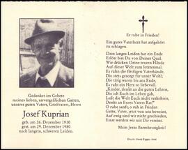Kuprian Josef, +1980