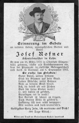 Rofner Josef, +1915