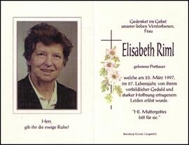 Riml Elisabeth, geb. Prettauer, +1997