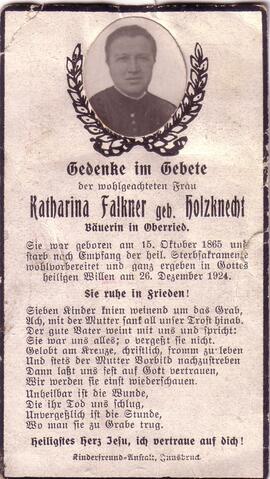 Falkner Katharina, geb. Holzknecht, +1924