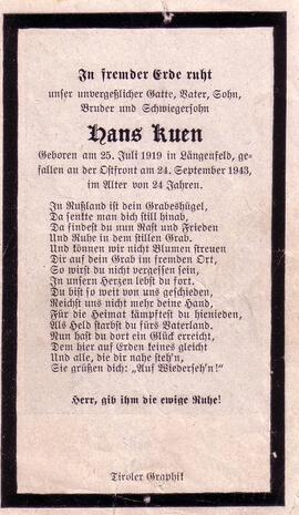 Kuen Hans, +1943