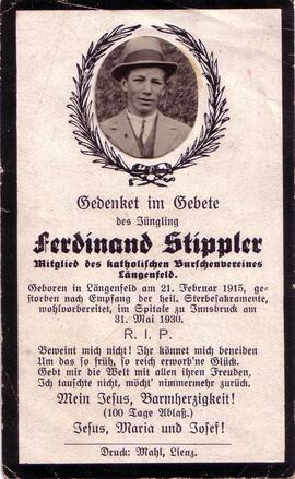 Stippler Ferdinand, +1930