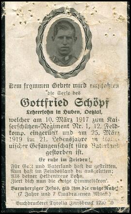 Schöpf Gottfried, +1919