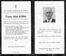 Kössler Franz Josef, +1955