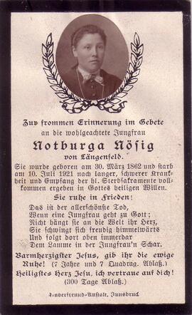 Nösig Notburga, +1921