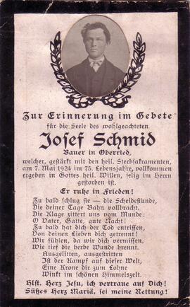 Schmid Josef, +1924