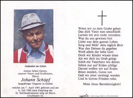 Schöpf Johann, +1982