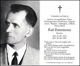 Ennemoser Karl, +1981