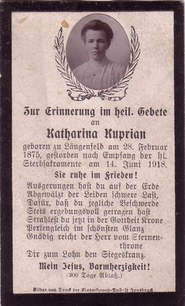 Kuprian Katharina, +1918