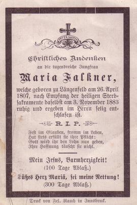 Falkner Maria, +1883