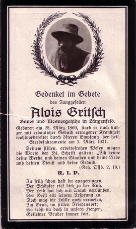 Gritsch Alois, +1931