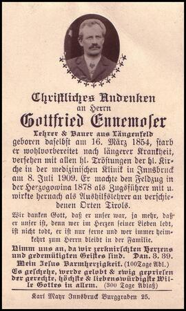 Ennemoser Gottfried, +1909
