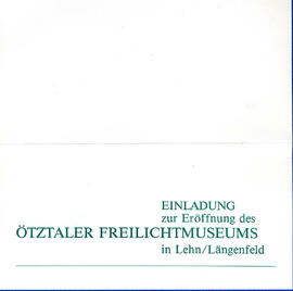 Eröffnung Ötztaler Freichlichtmuseum
