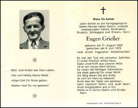 Grießer Eugen, +1978