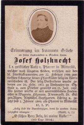 Holzknecht Josef, Pfarrer, +1889