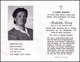 Nösig Mathilde, geb. Holzknecht, +1971
