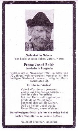 Reich Franz Josef, +1962