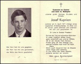 Kuprian Josef, +1971