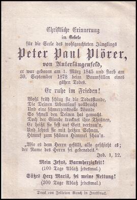 Plörer Peter Paul, +1878