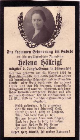 Höllrigl Helene, +1925