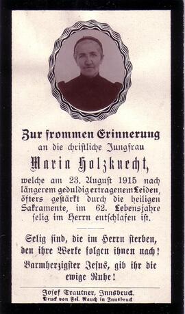 Holzknecht Maria, +1915