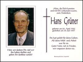 Grüner Hans, +1997