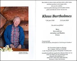 Bartholmes Klaus, +2020