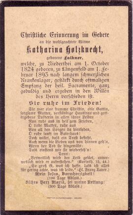 Holzknecht Katharina, geb. Falkner, +1893