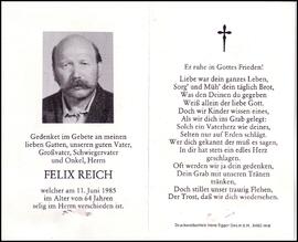 Reich Felix, +1985