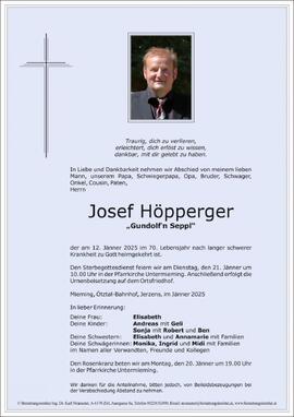 Josef Höpperger Parte