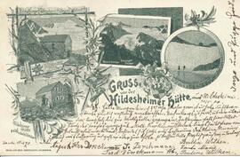 Grußkarte von der Hildesheimer Hütte Jahr 1900