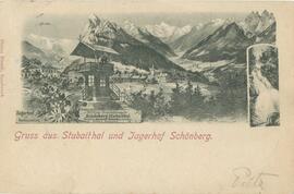 Grußkarte Schönberg Stubaithal und Jagerhof "Witting Warte"