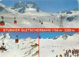 Ansichtskarte Stubaier Gletscherbahn (1750m - 3200m)