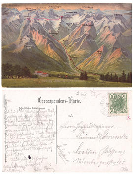 Correspondenz Karte Stubaier Berge