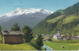 Neustift mit Blick Brennerspitze (2877m) und Kerachspitze (2919m)