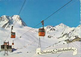 Ansichtskarte Stubaier Gletscherbahn (1750m - 3200m)