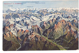 Panoramakarte der Stubaier Alpen