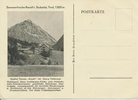 Postkarte Sommerfrische im Gasthof Ranalt