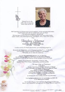 Scharmer Annelies geb Hechenberger 1956 gest 23-02-2021